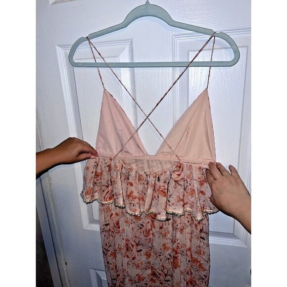 La Maison TALULAH The Faithfull Maxi Dress Floral Pearl Detail Spaghetti Sz S - Picture 8 of 16